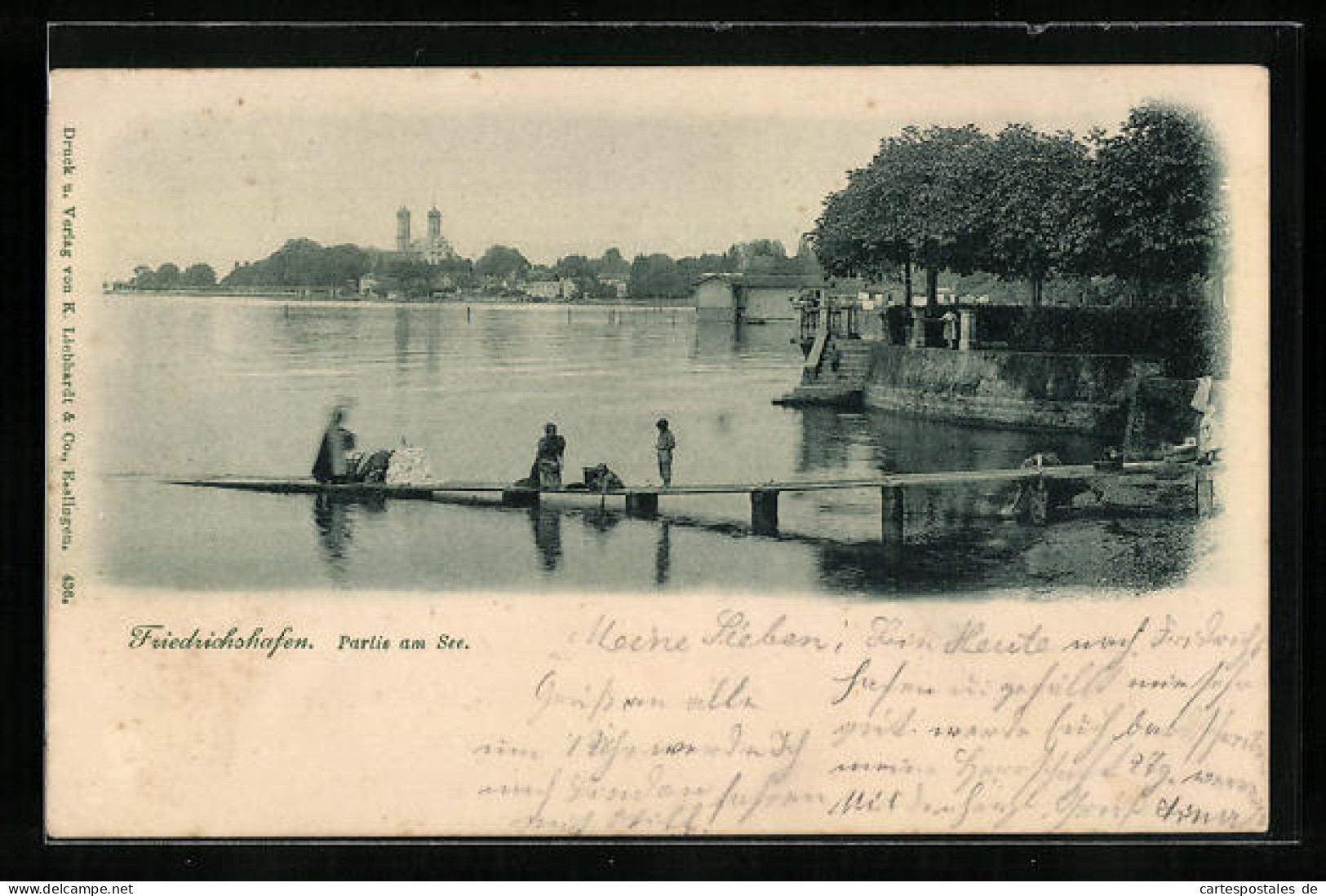 AK Friedrichshafen I. B., Seeidylle Mit Stadtblick  - Friedrichshafen