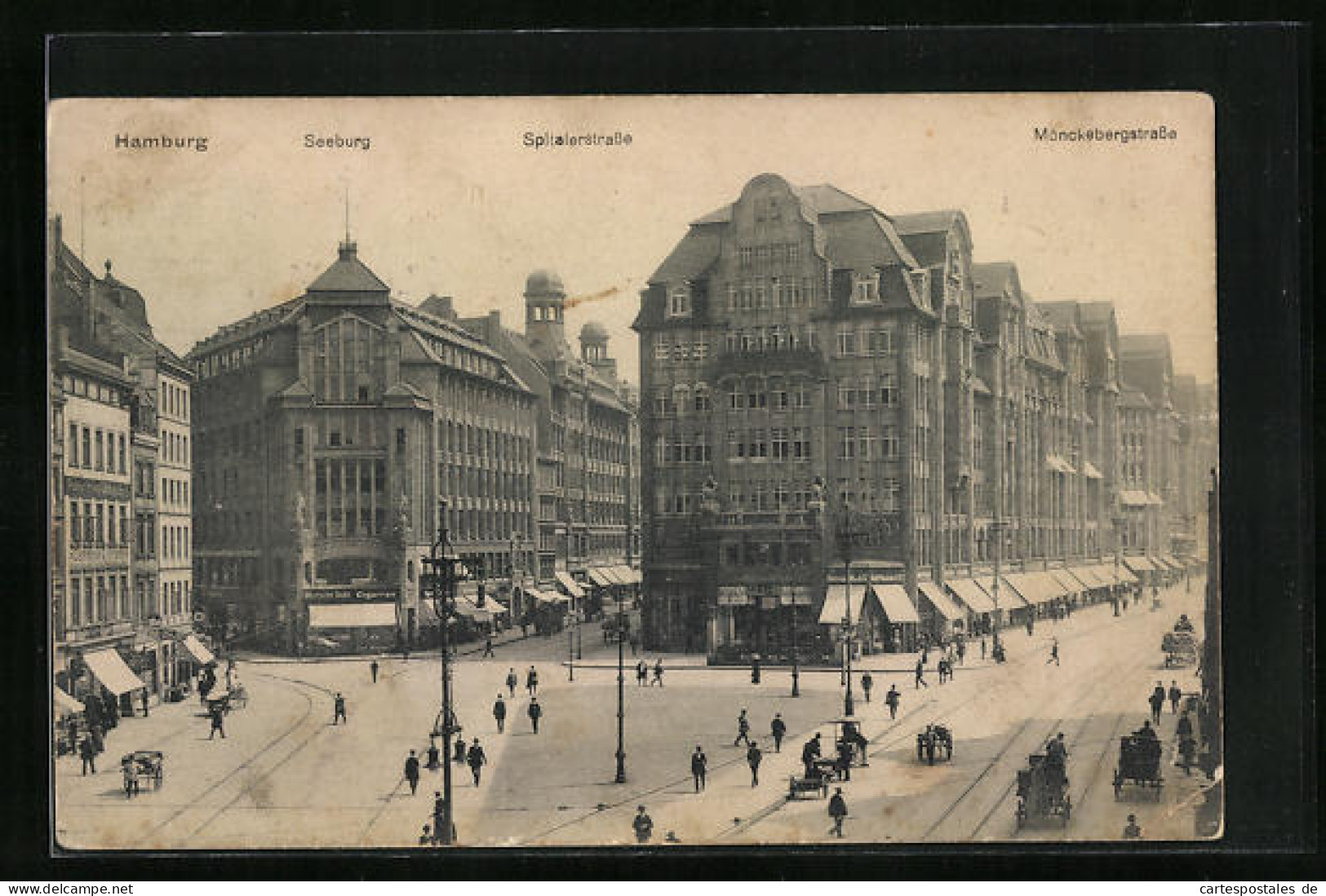 AK Hamburg, Seeburg, Spitalerstrasse Und Mönckebergstrasse  - Mitte