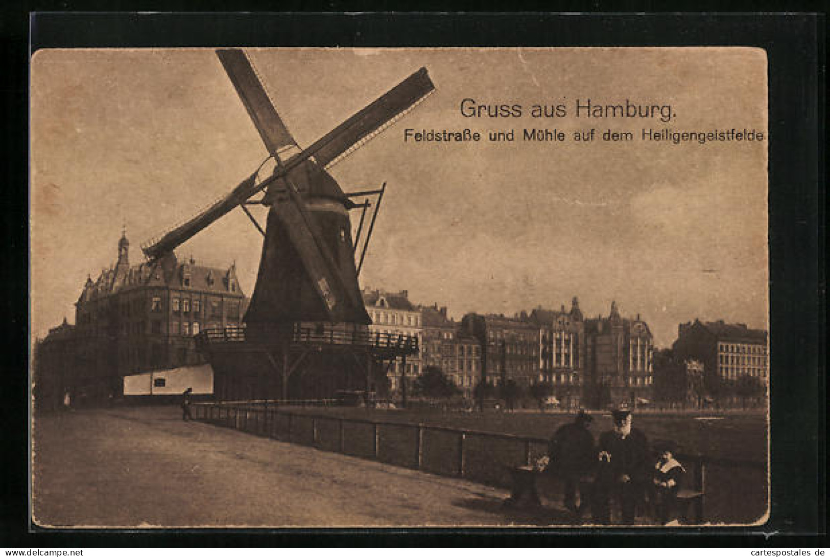 AK Hamburg, Feldstrasse Und Mühle Auf Dem Heiligengeistfeld  - Mitte