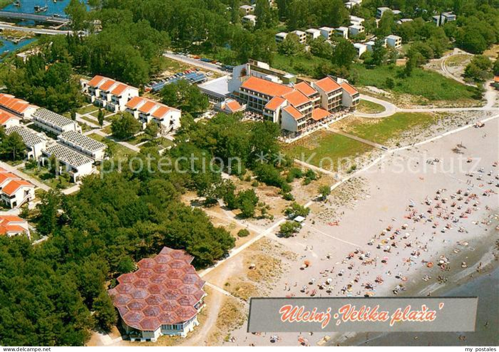 73745198 Ulcinj Montenegro Velika Plaza Hotel Otrant Fliegeraufnahme Ulcinj Mont - Montenegro