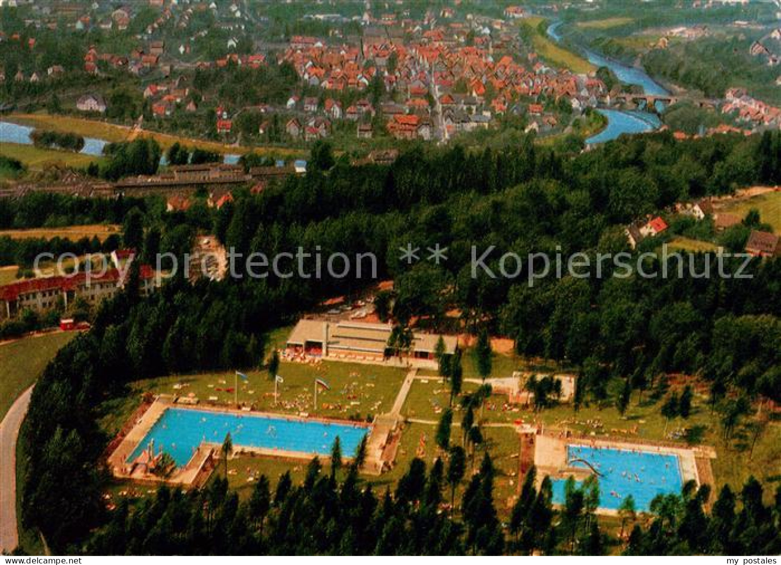 73744987 Melsungen Fulda Waldschwimmbad Fliegeraufnahme Melsungen Fulda - Melsungen