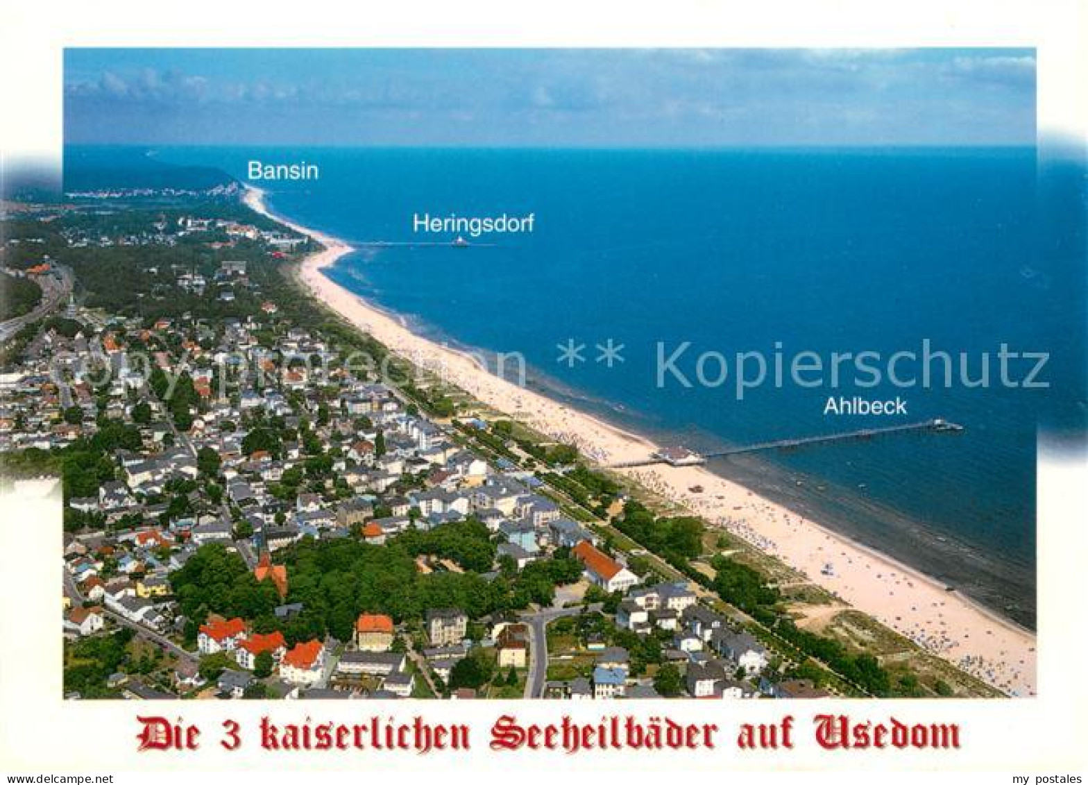 73744930 Usedom Seeheilbaeder Ahlbeck Heringsdorf Bansin Fliegeraufnahme Usedom - Usedom