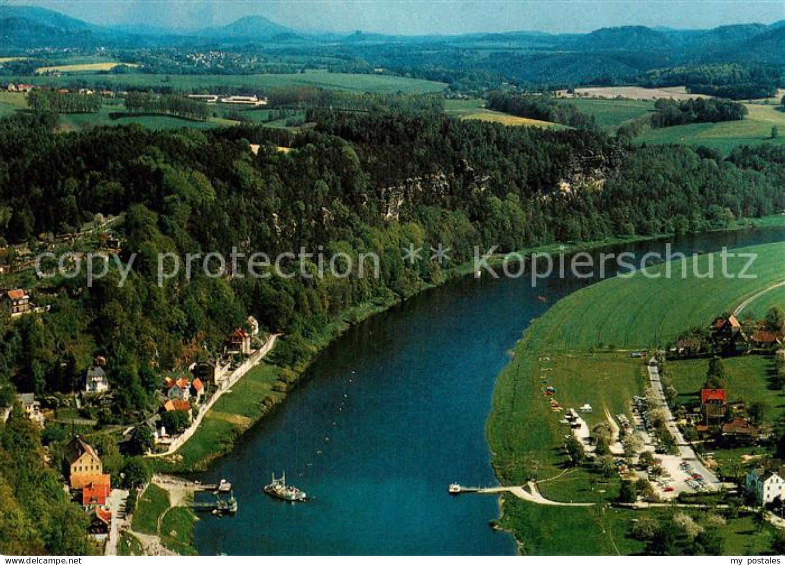 73744886 Rathen Saechsische Schweiz Blick Von Der Bastei Elbepartie Rathen Saech - Rathen