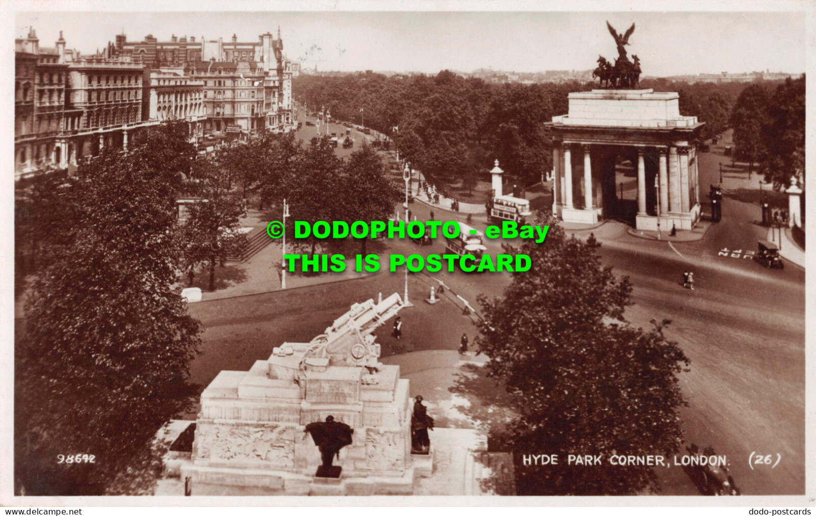 R543950 98642. Hyde Park Corner. London. 26. Valentines. RP - Other & Unclassified