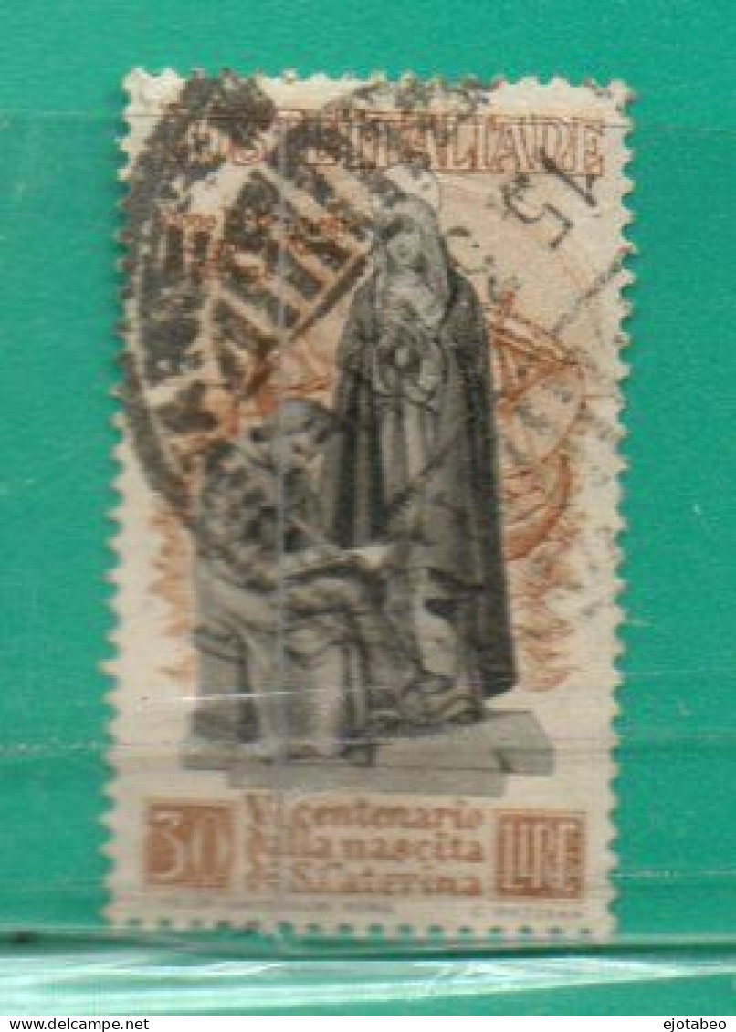 61 Italia 1948 YT 515 Usado Cabeza De Serie-VI Centenario  Del Nacimiento De Sta. Catalina  TT: Religión - Usados