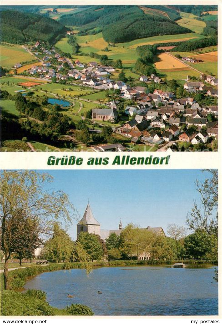 73744796 Allendorf Bad Sooden Fliegeraufnahme Kirche Badesee Allendorf Bad Soode - Bad Soden