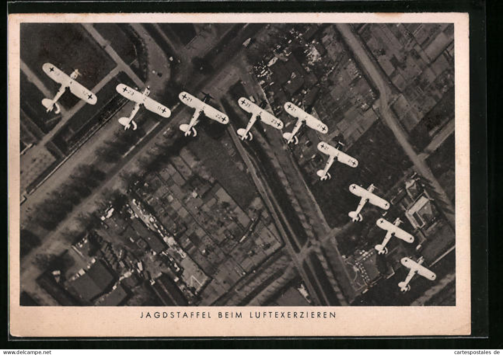 AK Jagdstaffel Beim Luftexerzieren  - 1939-1945: 2ème Guerre