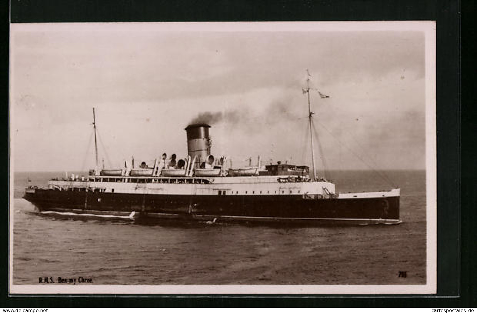 AK Passagierschiff RMS Ben My Chree Auf Steuerbord  - Paquebote