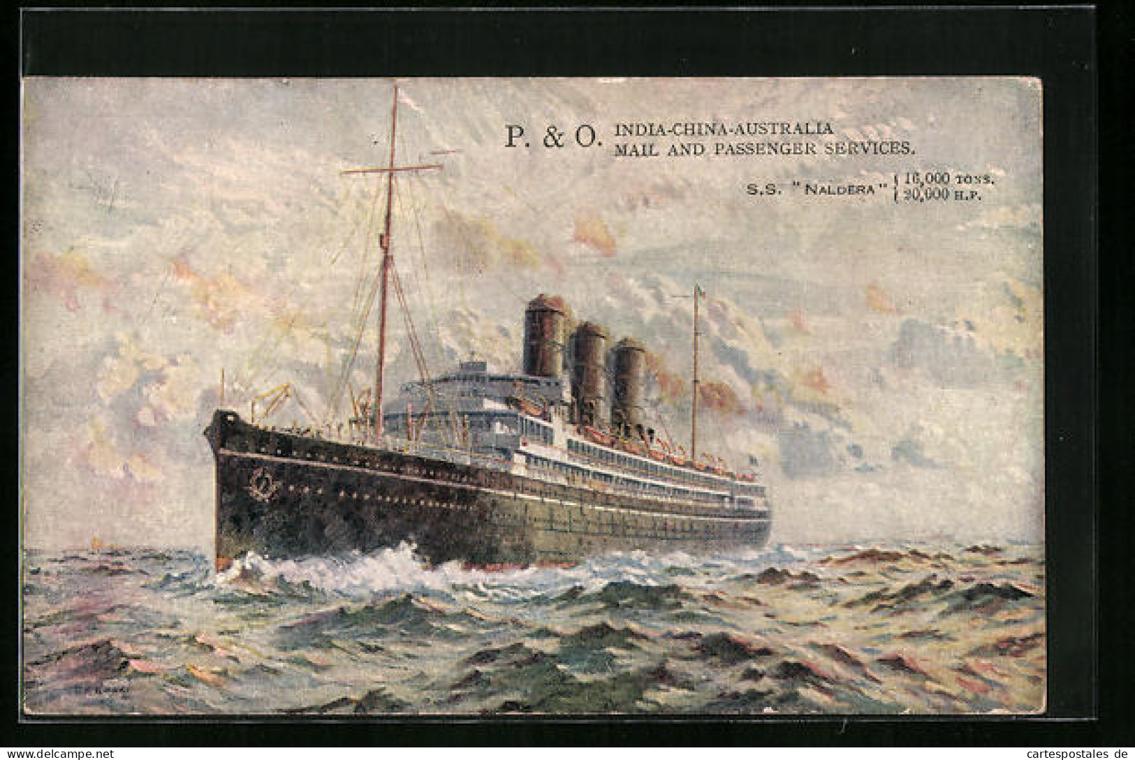Künstler-AK Passagierschiff SS Naldera In Voller Fahrt  - Steamers