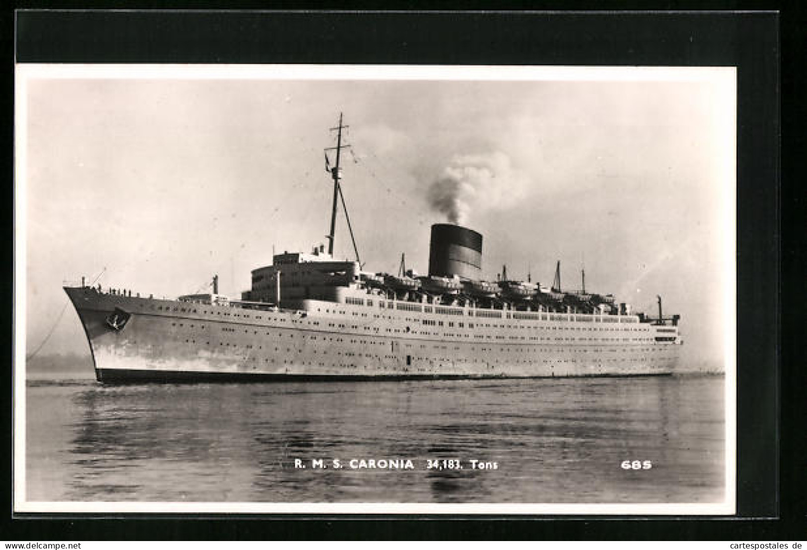 AK Passagierschiff RMS Caronia Heizt Die Kessel An  - Passagiersschepen