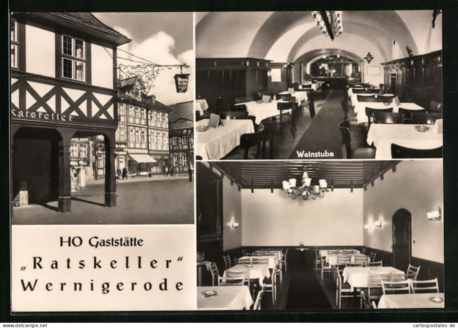 AK Wernigerode, HO Gaststätte Ratskeller Mit Weinstube  - Wernigerode