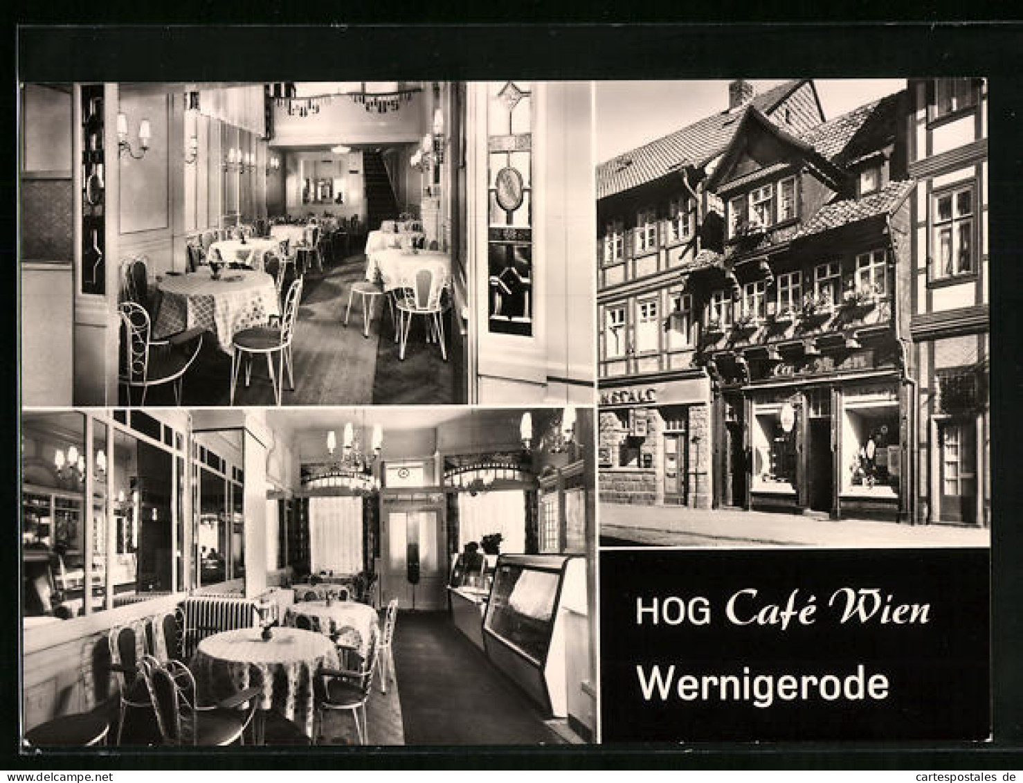 AK Wernigerode, HOG Café Wien, Aussen- Und Innenansicht  - Wernigerode