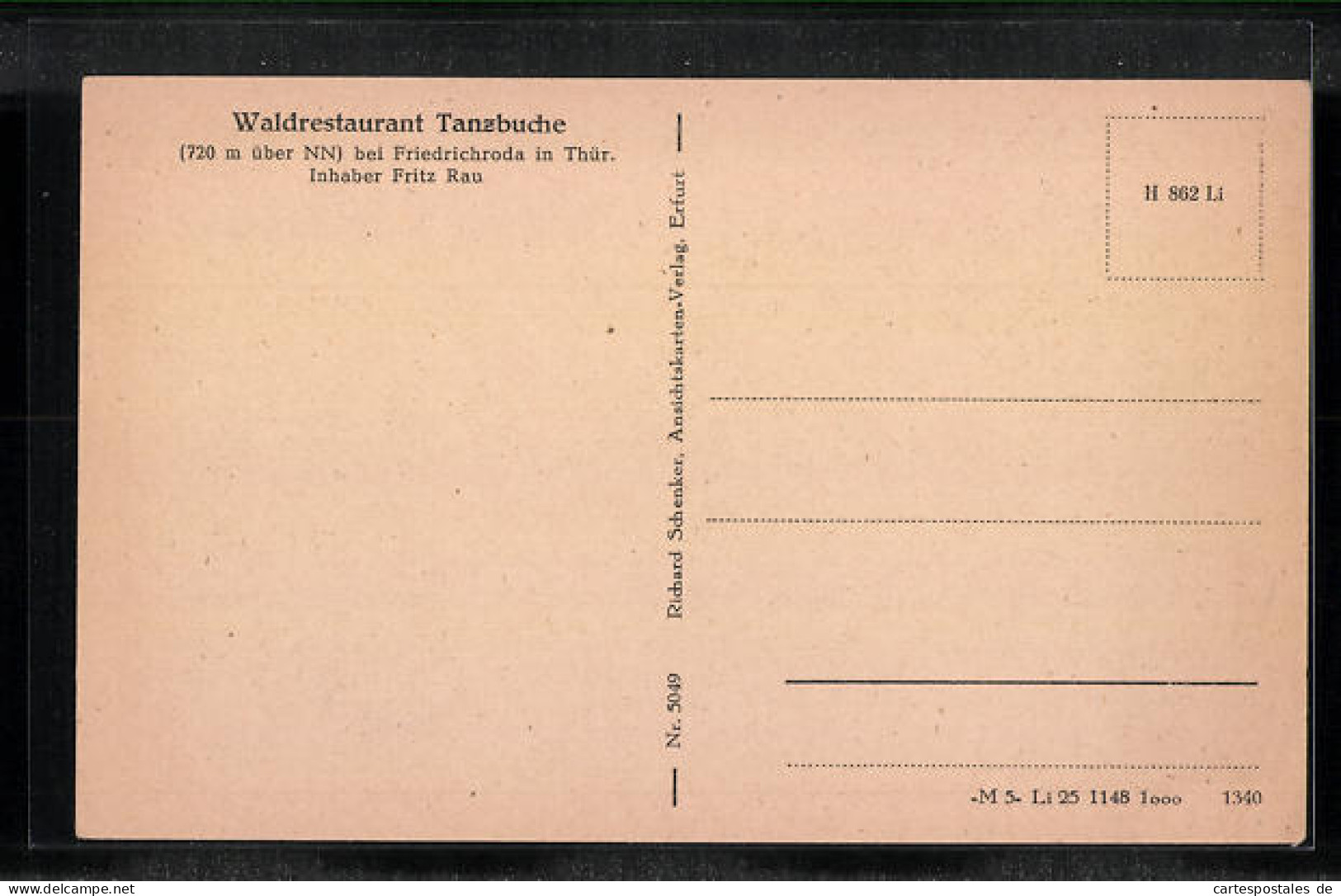 AK Friedrichroda I. Thür., Blick Auf Das Waldcafe Tanzbuche  - Friedrichroda