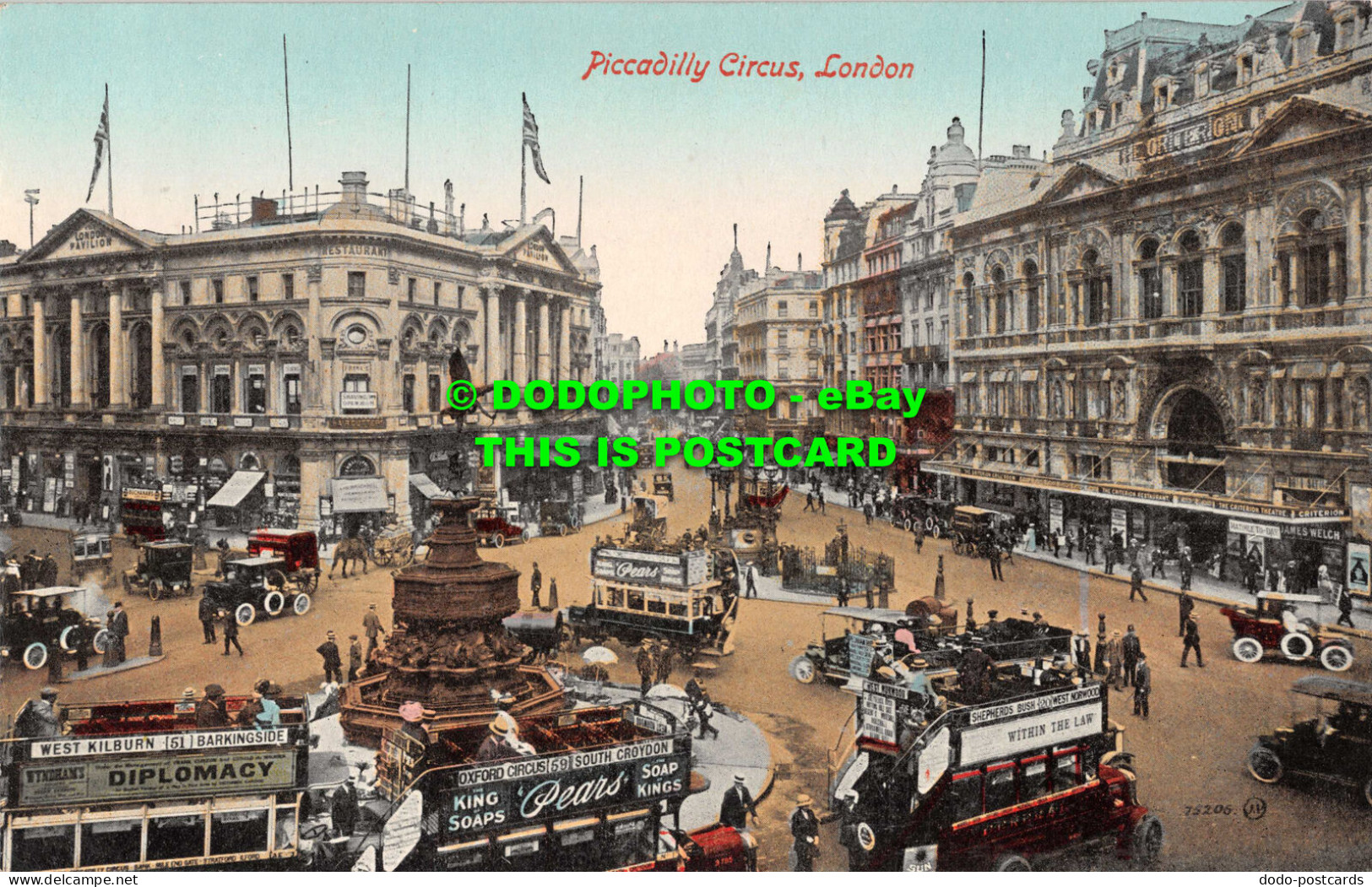 R544363 Piccadilly Circus. London. 75206. Valentines Series - Other & Unclassified