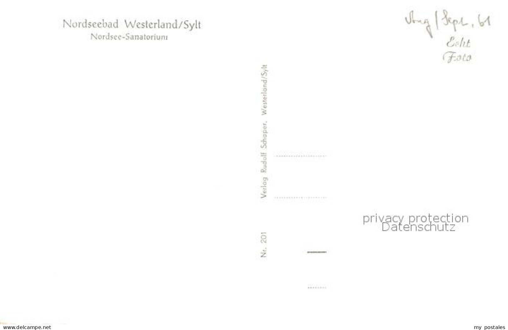 73744552 Westerland Sylt Nordseebad Sanatorium Westerland Sylt - Autres & Non Classés