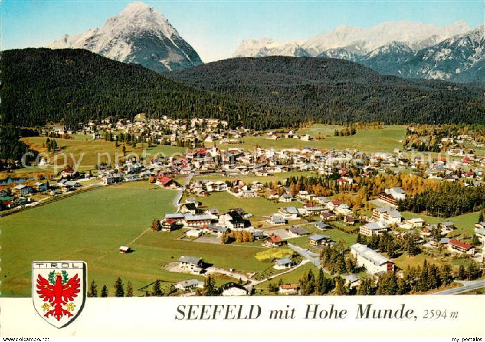 73744412 Seefeld Tirol Fliegeraufnahme Gesamtansicht M. Hohe Munde Seefeld Tirol - Autres & Non Classés