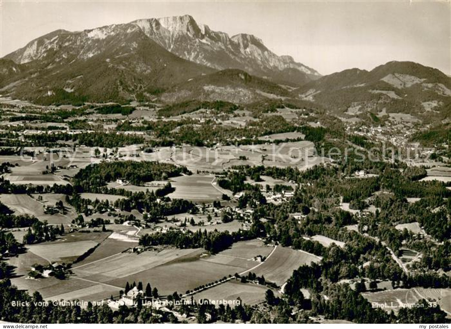 73743982 Berchtesgaden Fliegeraufnahme Gruenstein Untersberg Unterstein Berchtes - Berchtesgaden