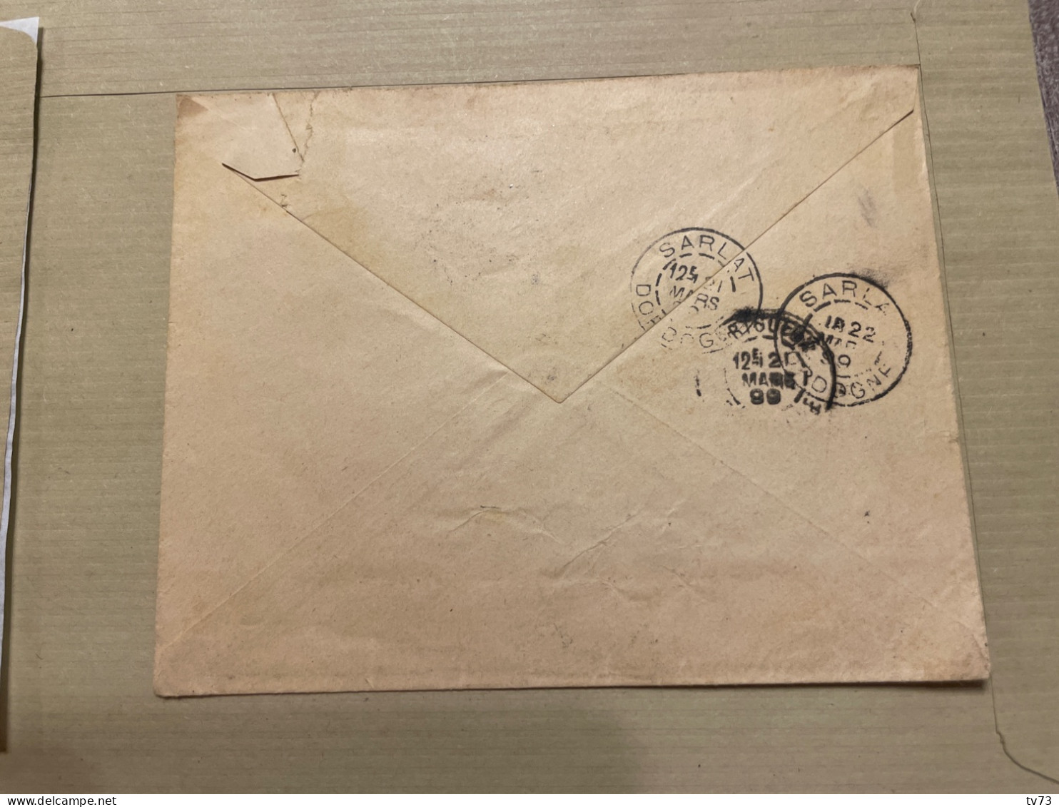 EB062a - Enveloppe Expédiée De THENON Pour SARLAT - 1899 - Type Sage - Dordogne - Sonstige & Ohne Zuordnung