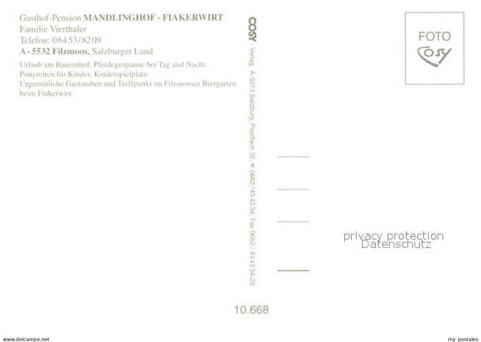 73743911 Filzmoos Gasthof Pension Mandlinghof Fiakerwirt Filzmoos - Sonstige & Ohne Zuordnung