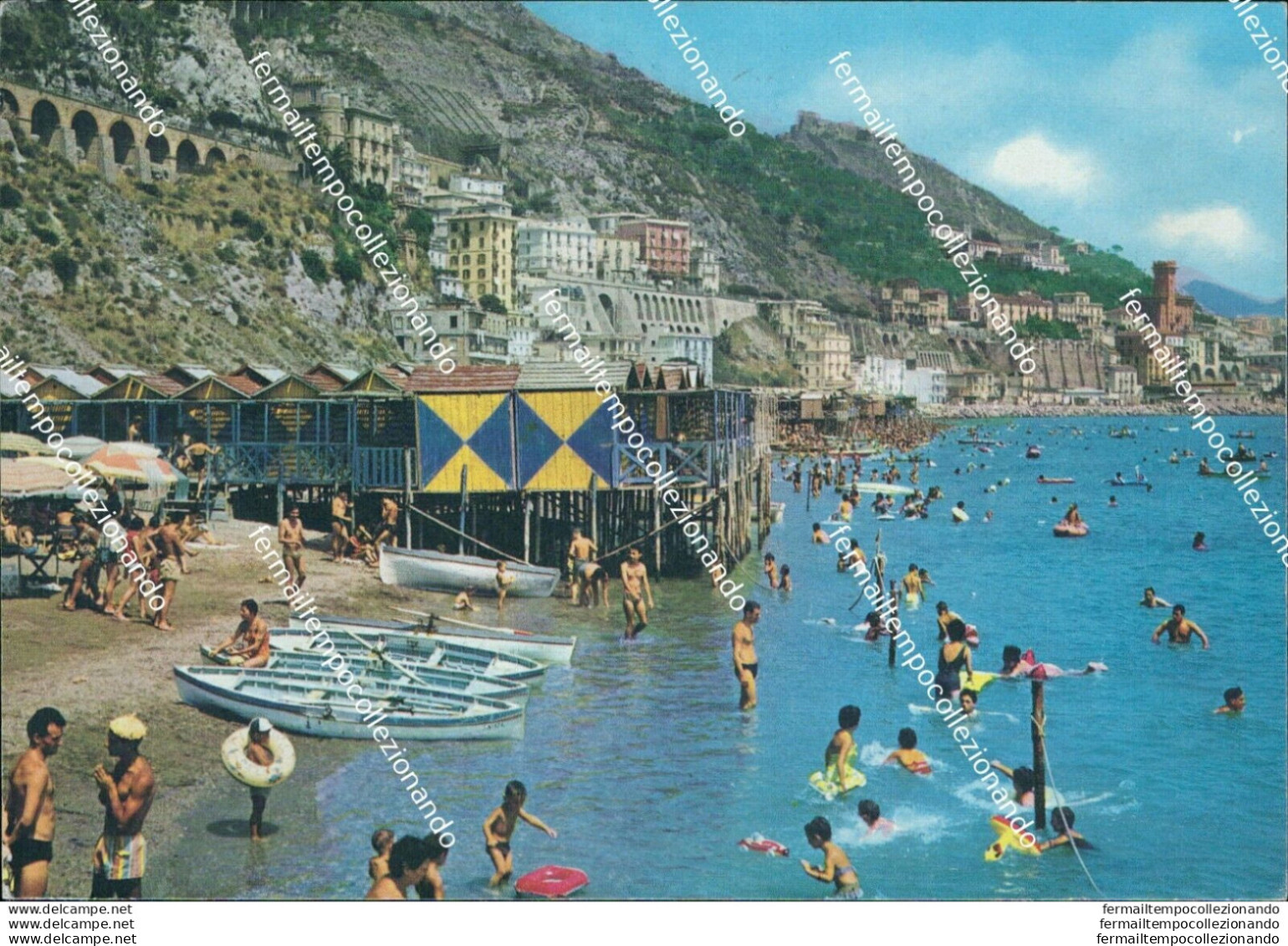 Bi484 Cartolina Salerno Spiaggia - Salerno