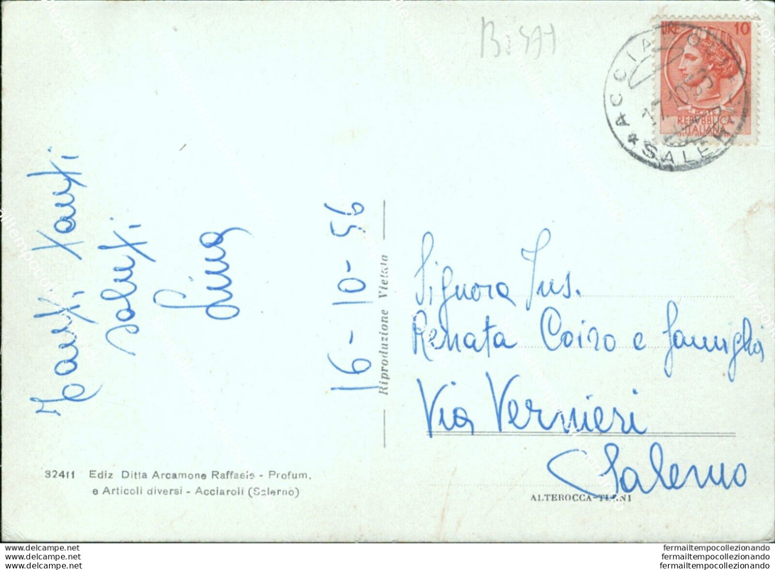 Bi479 Cartolina Acciaroli Rione Porto Provincia Di Salerno - Salerno