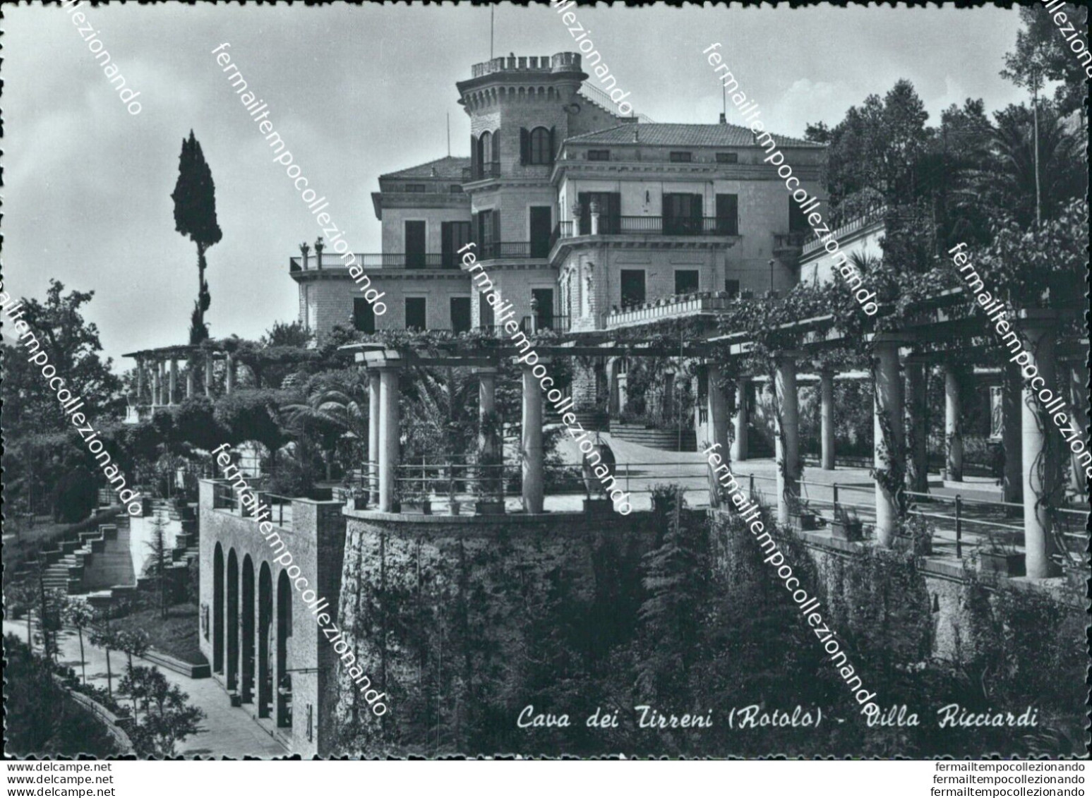 Bg566 Cartolina Cava Dei Tirreni Rotolo Villa Ricciardi Provincia Di Salerno - Salerno