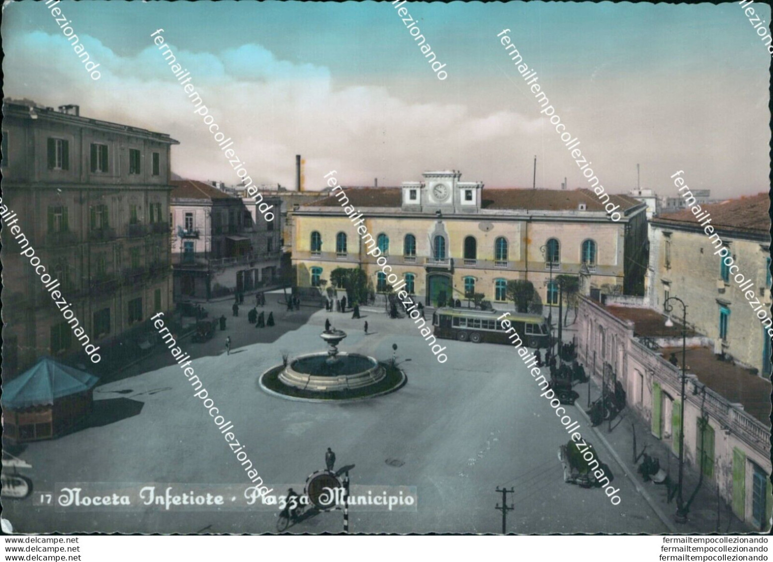 Bg601 Cartolina Nocera Inferiore Piazza Municipio Provincia Di Salerno - Salerno