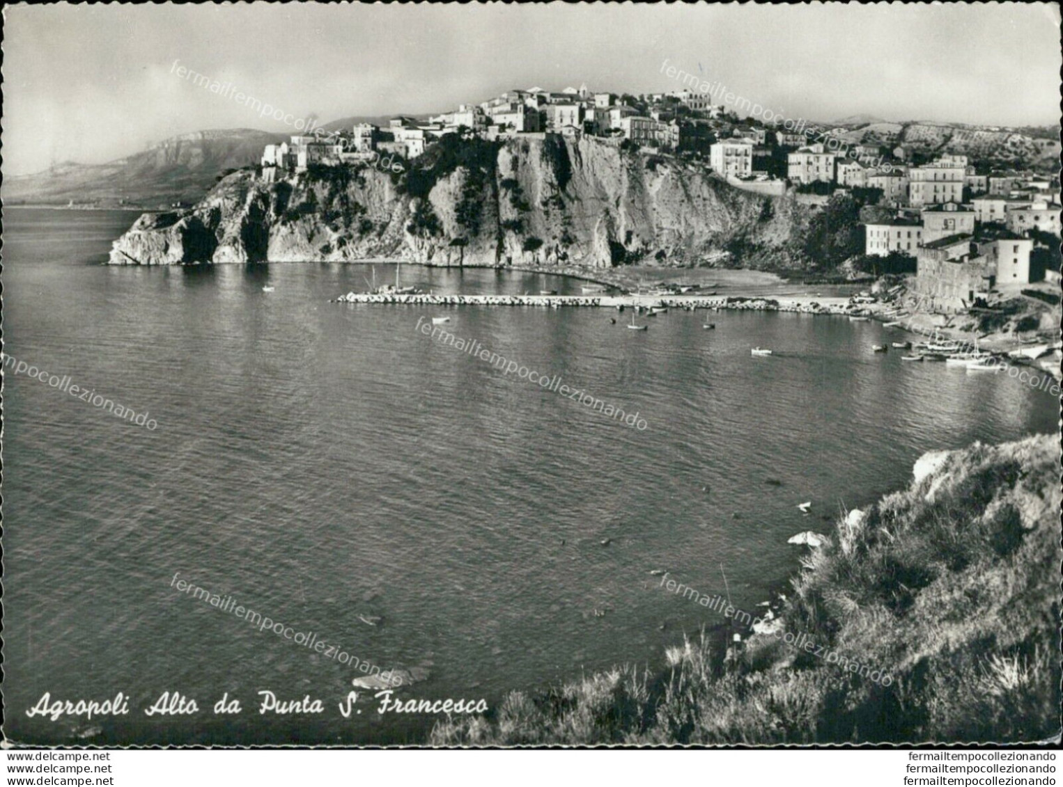 Ah416 Cartolina Agropoli Alto Da Punta S.francesco Provincia Di Salerno - Salerno