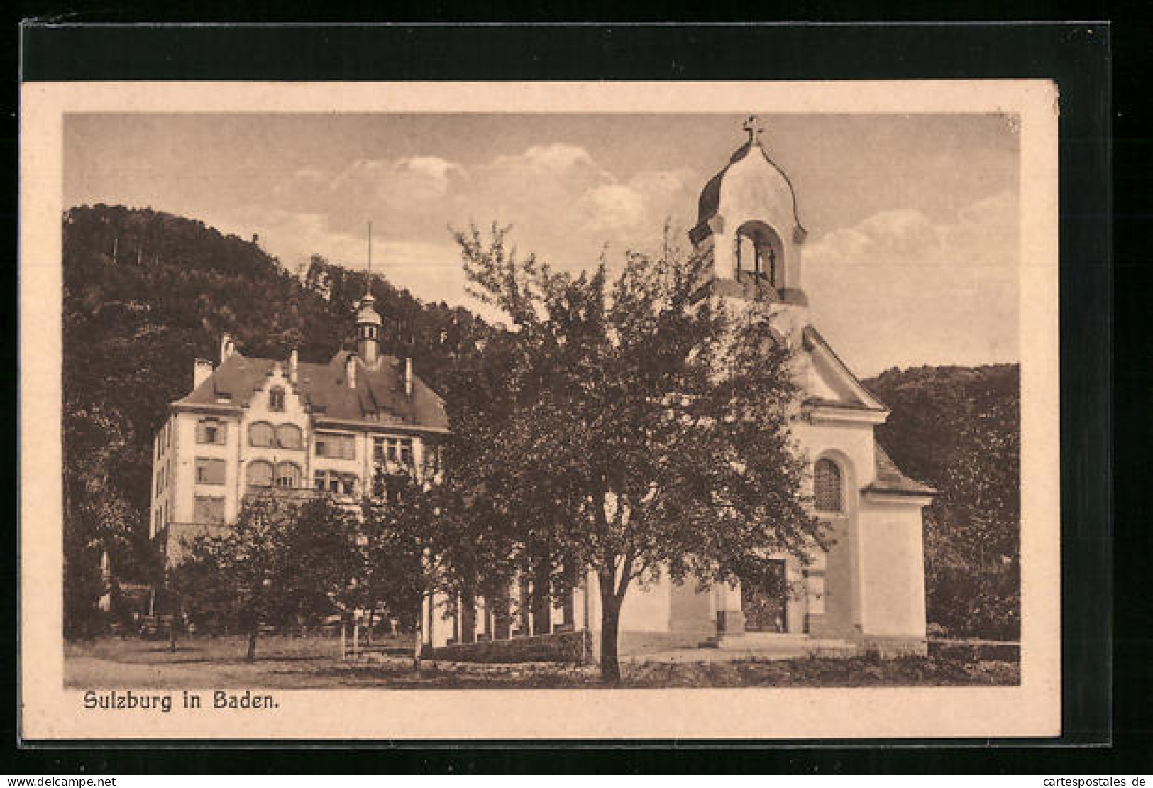 AK Sulzburg In Baden, Ortspartie Mit Kirche  - Baden-Baden