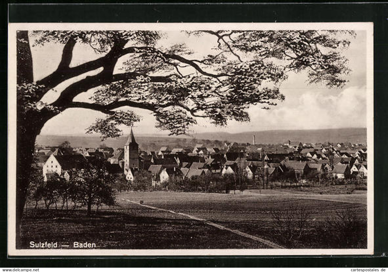 AK Sulzfeld /Baden, Teilansicht Mit Baum  - Baden-Baden