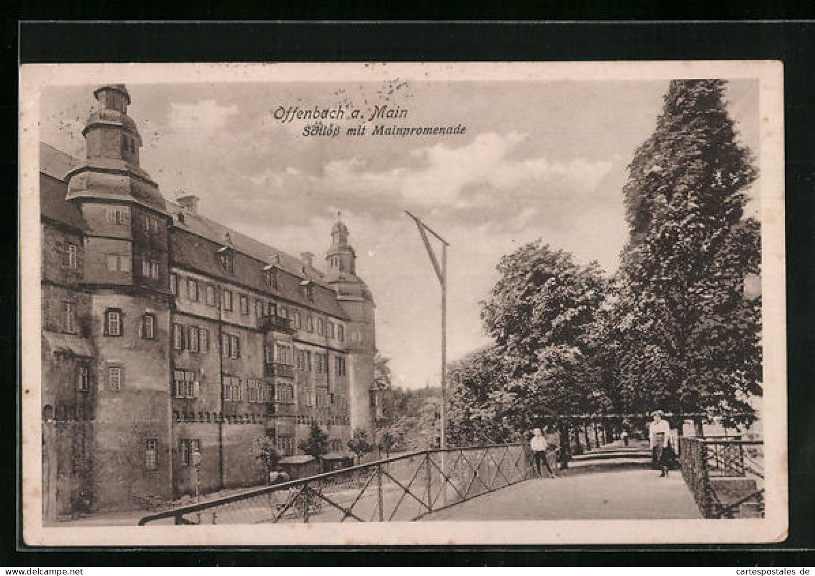 AK Offenbach /Main, Schloss Mit Mainpromenade  - Offenbach