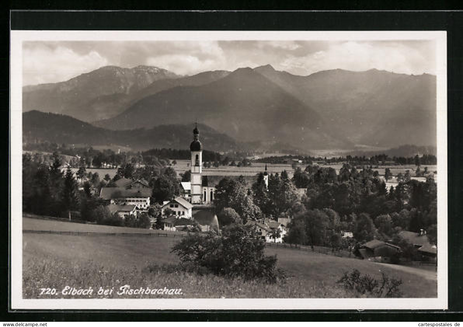 AK Elbach B. Fischbachau, Panorama Mit Gebirge  - Other & Unclassified