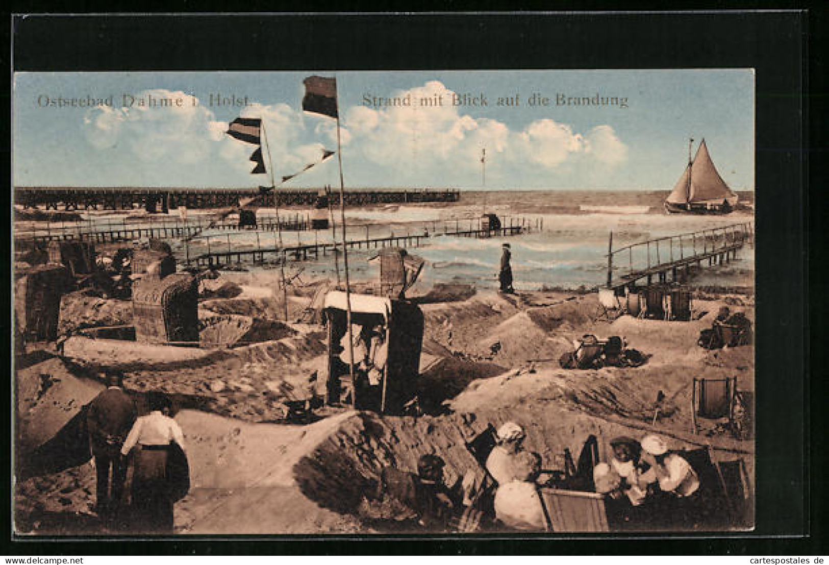 AK Dahme I. Holst., Strand Mit Blick Auf Die Brandung  - Dahme