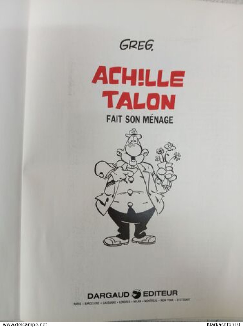 Achile Talon Fait Son Ménage - Sonstige & Ohne Zuordnung