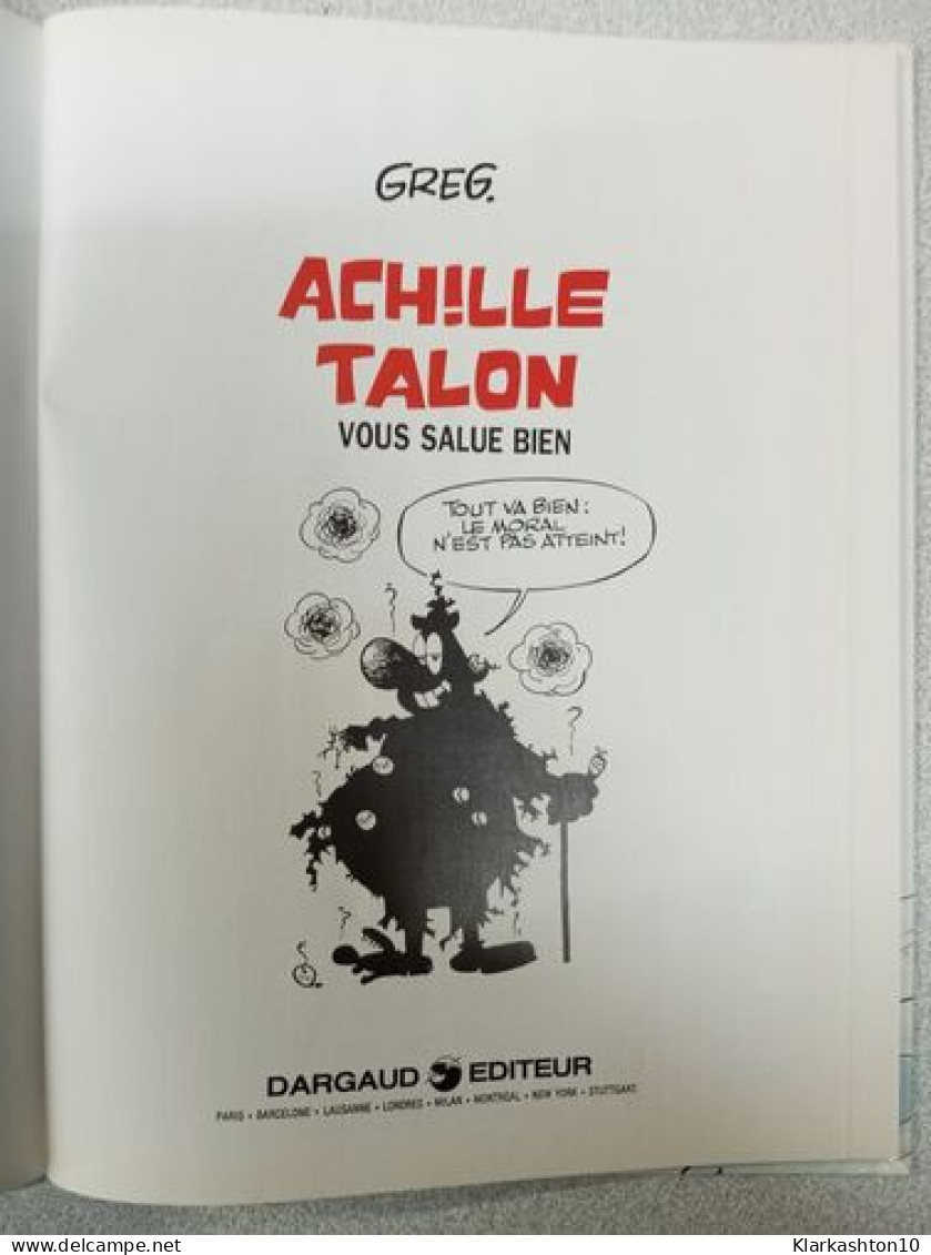 Achile Talon Vous Salue Bien - Autres & Non Classés