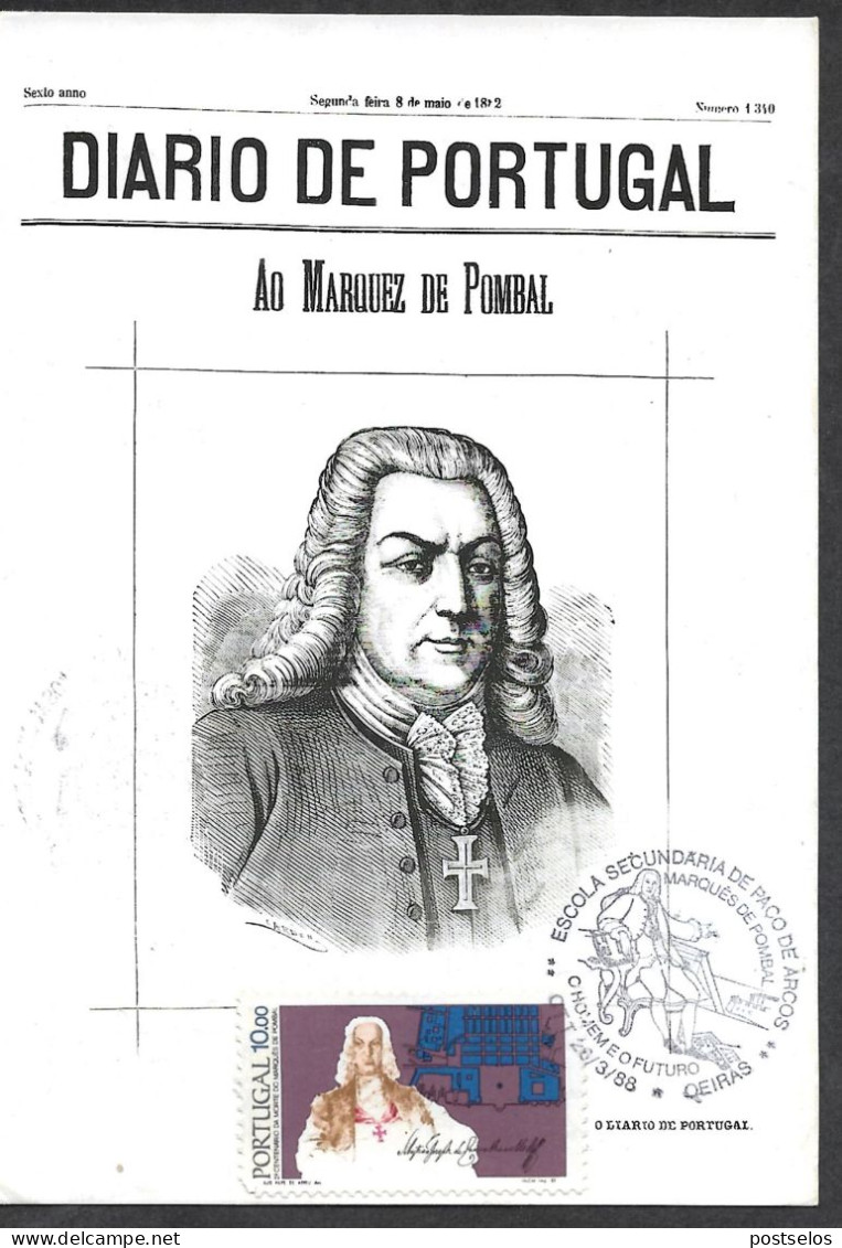 Marquês De Pombal - Cartes-maximum (CM)