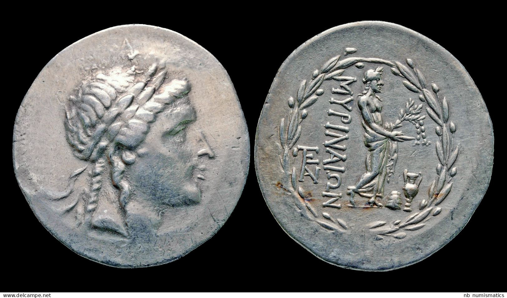 Aiolis Myrina AR Stephanophoric Tetradrachm - Griechische Münzen