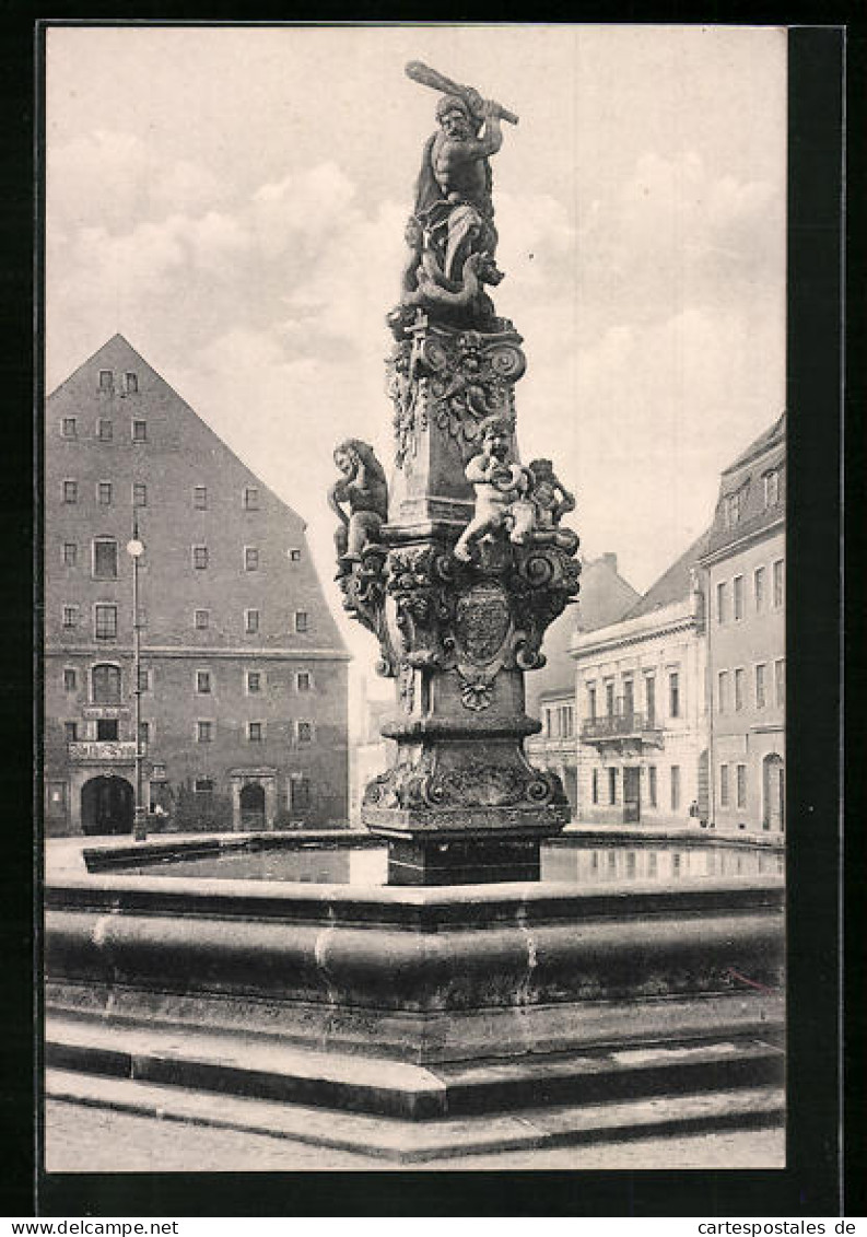 AK Zittau, Herkulesbrunnen Auf Der Neustadt  - Zittau