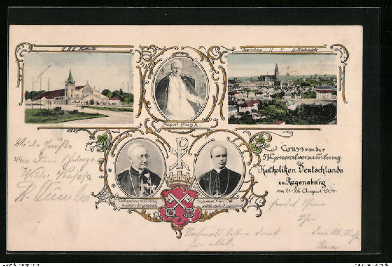 AK Regensburg, 51. Generalversammlung Der Katholiken Deutschlands 1904, Papst Pius X.  - Autres & Non Classés