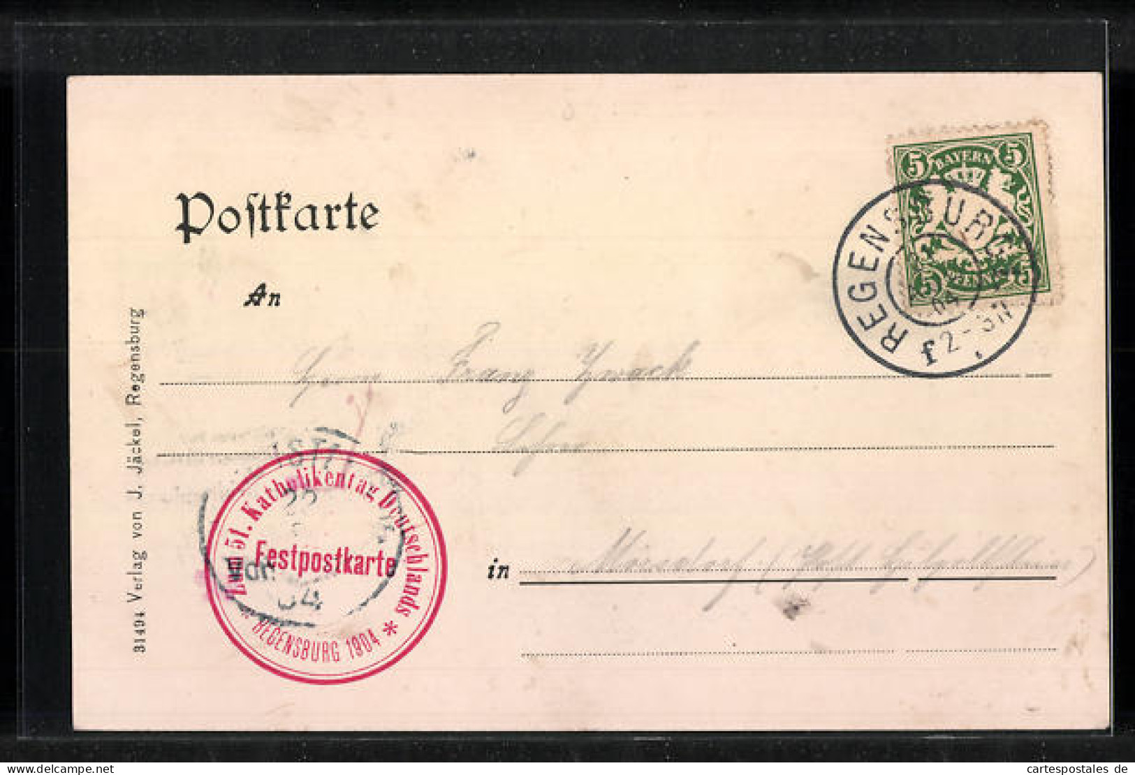 AK Regensburg, 51. Generalversammlung Der Katholiken Deutschlands 1904, Papst Pius X.  - Andere & Zonder Classificatie