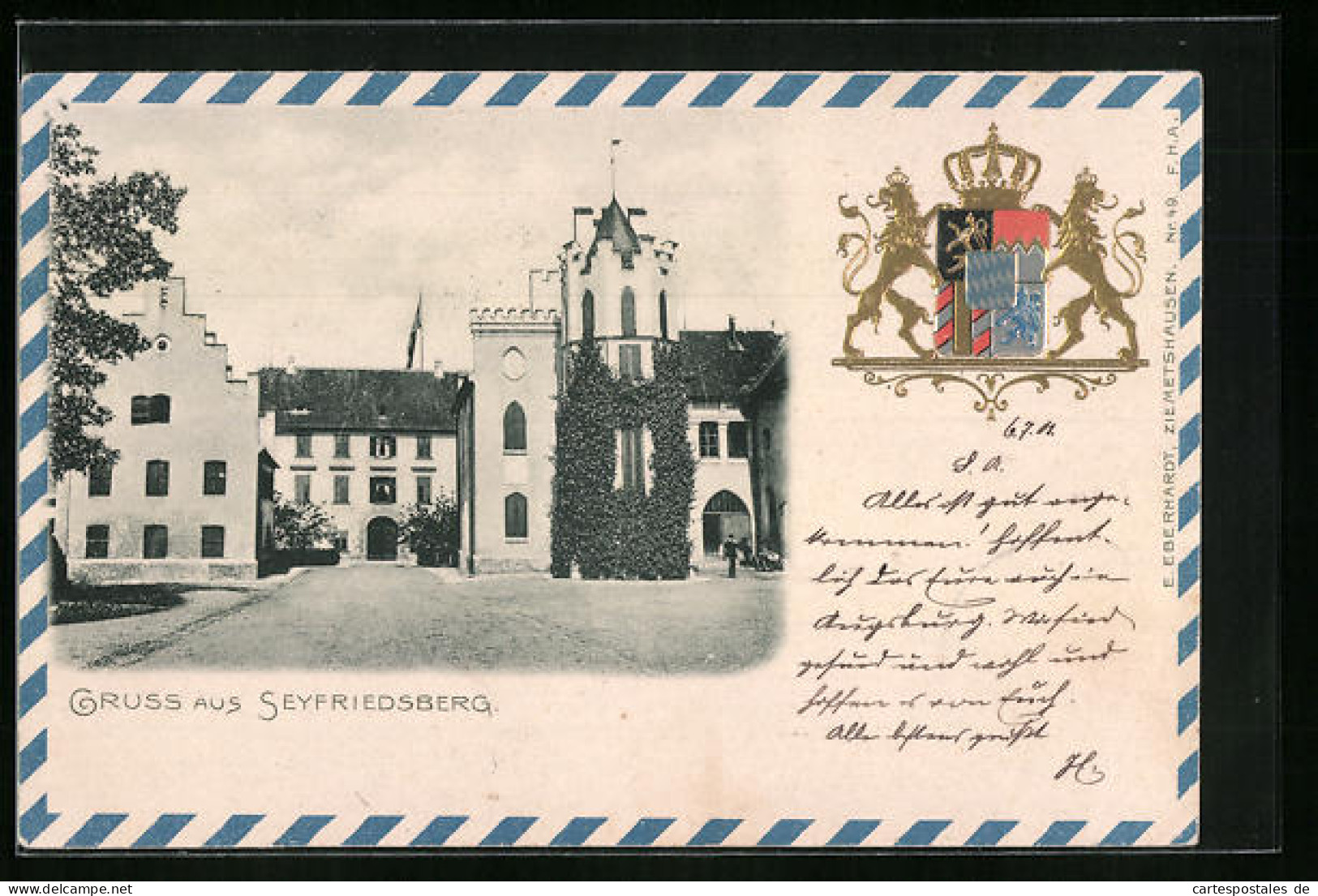 Präge-AK Seyfriedsberg, Am Schloss, Wappen  - Other & Unclassified