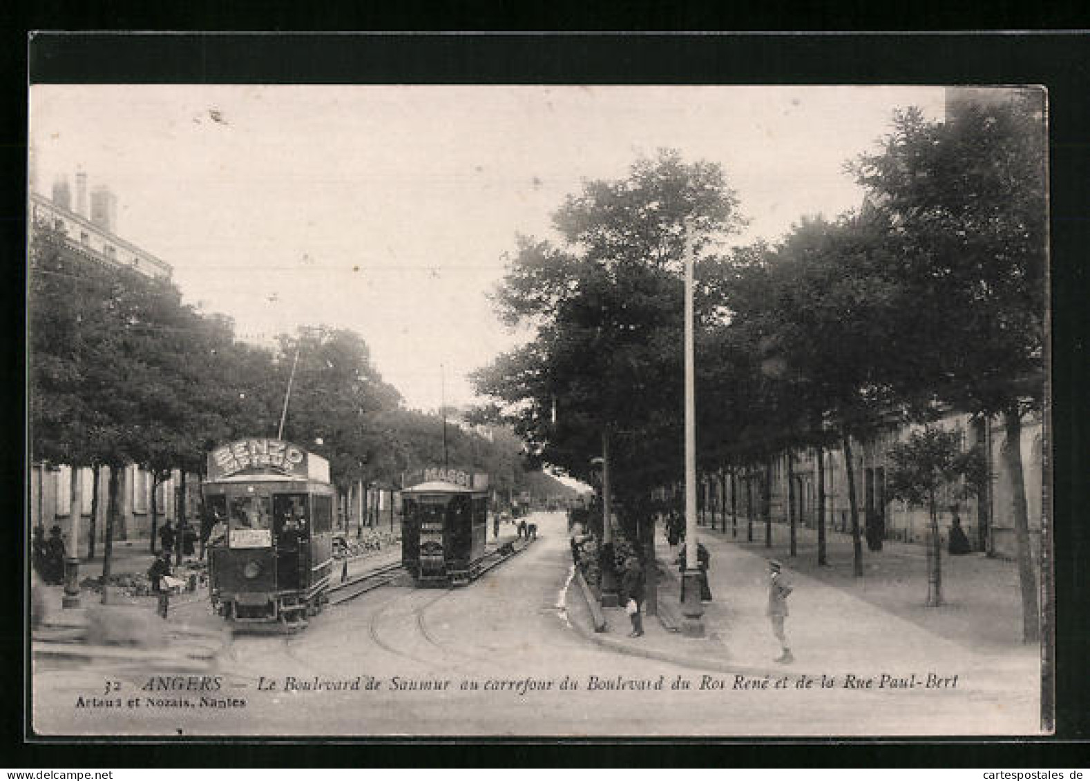 AK Angers, Le Boulevard De Saumur, Strassenbahn  - Tram