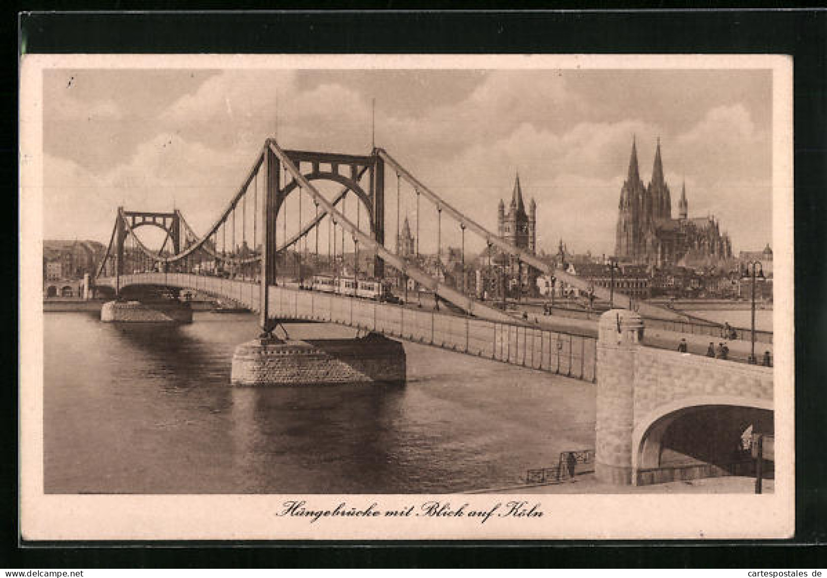 AK Köln, Hängebrücke Mit Blick Auf Köln  - Köln