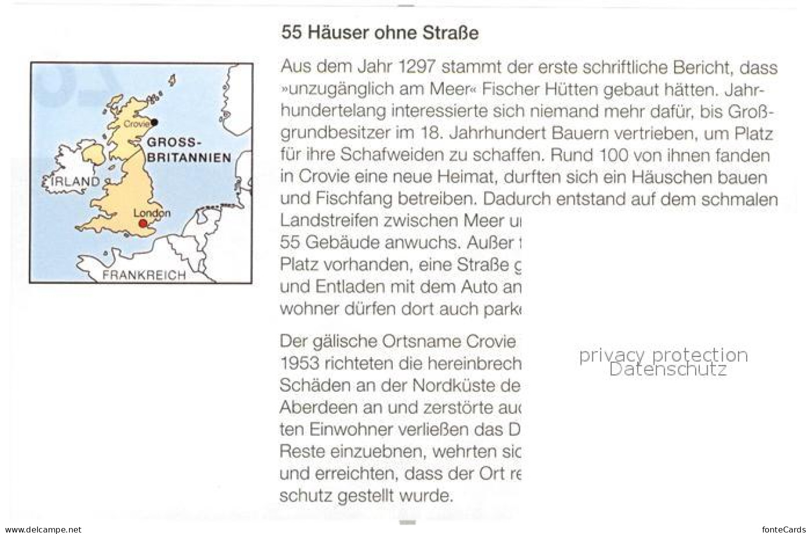 73607464 Crovie Haeuser An Der Kueste Chronik  - Altri & Non Classificati