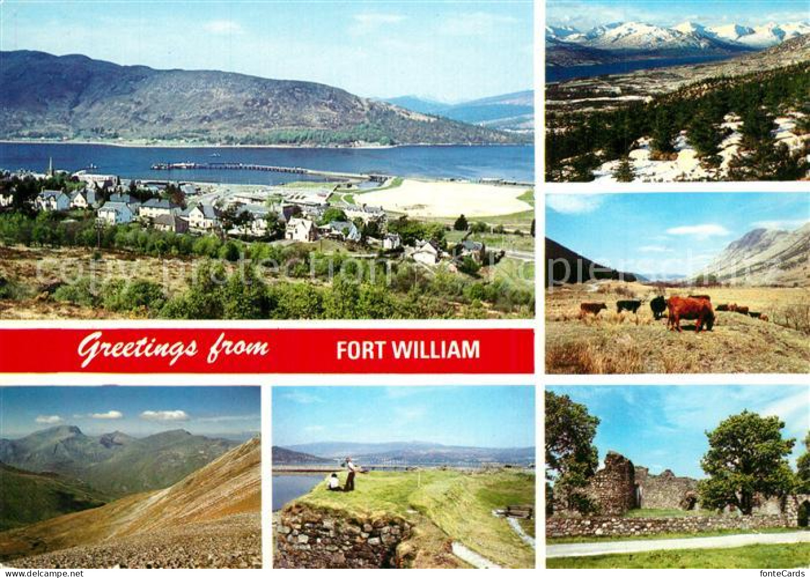 73607280 Fort William Lochaber Panorama Landschaften Ruinen Herde Berge  - Altri & Non Classificati