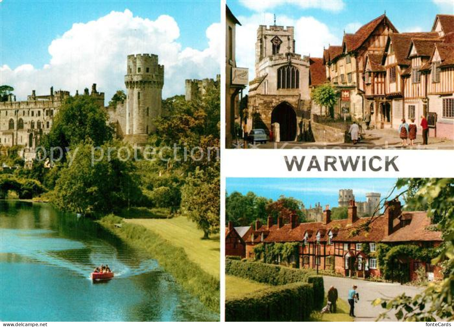 73607261 Warwick Warwick Castle Church Houses  - Other & Unclassified