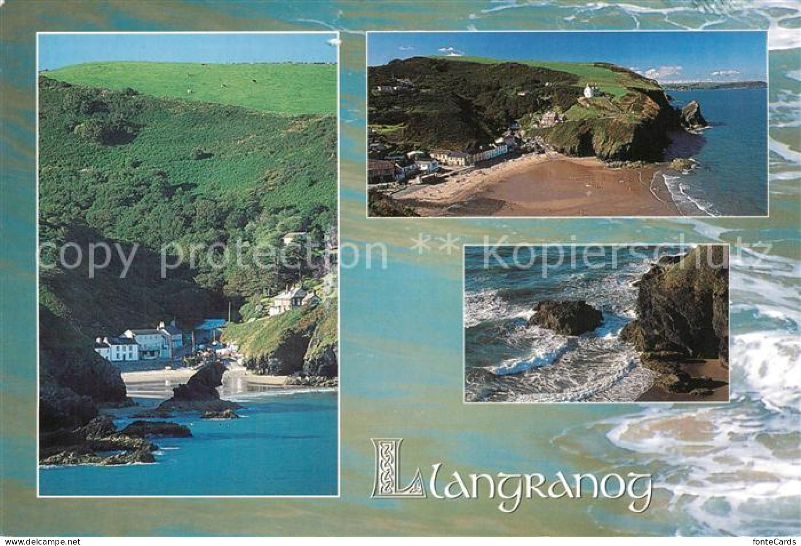 73607232 Llangrannog Kuestenpanorama Bucht Felsen  - Sonstige & Ohne Zuordnung