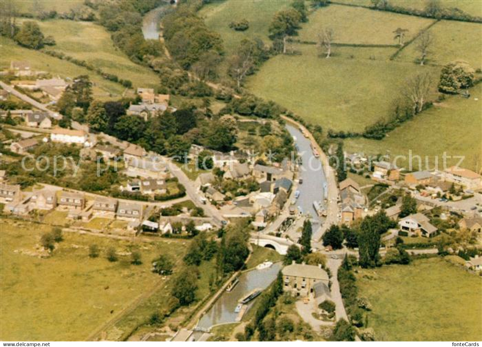 73607213 Stoke Bruerne Aerial View Of The Grand Union Canal  - Other & Unclassified