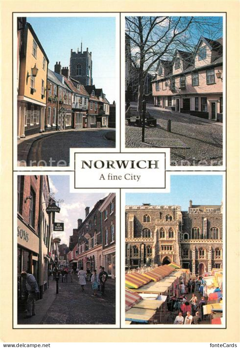 73607210 Norwich UK Stadtansichten Innenstadt Marktplatz  - Altri & Non Classificati
