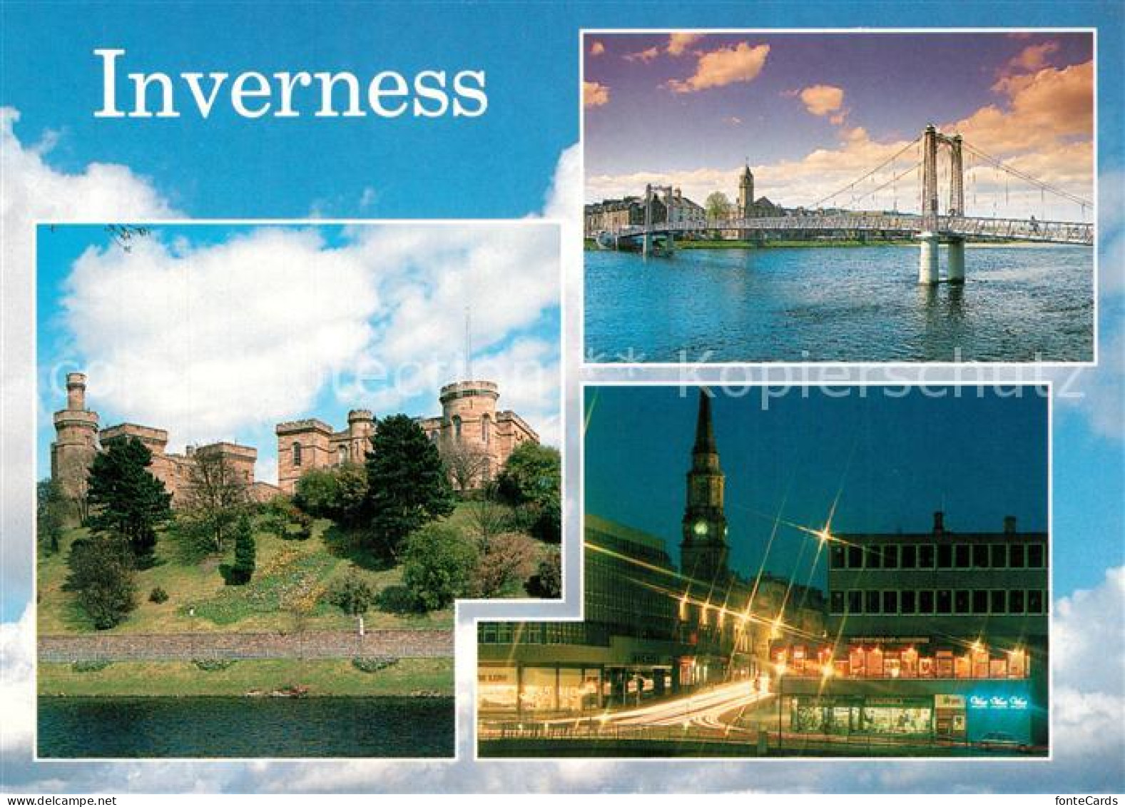 73607205 Inverness Highland Castle Greig Street Footbridge River Ness City At Ni - Andere & Zonder Classificatie